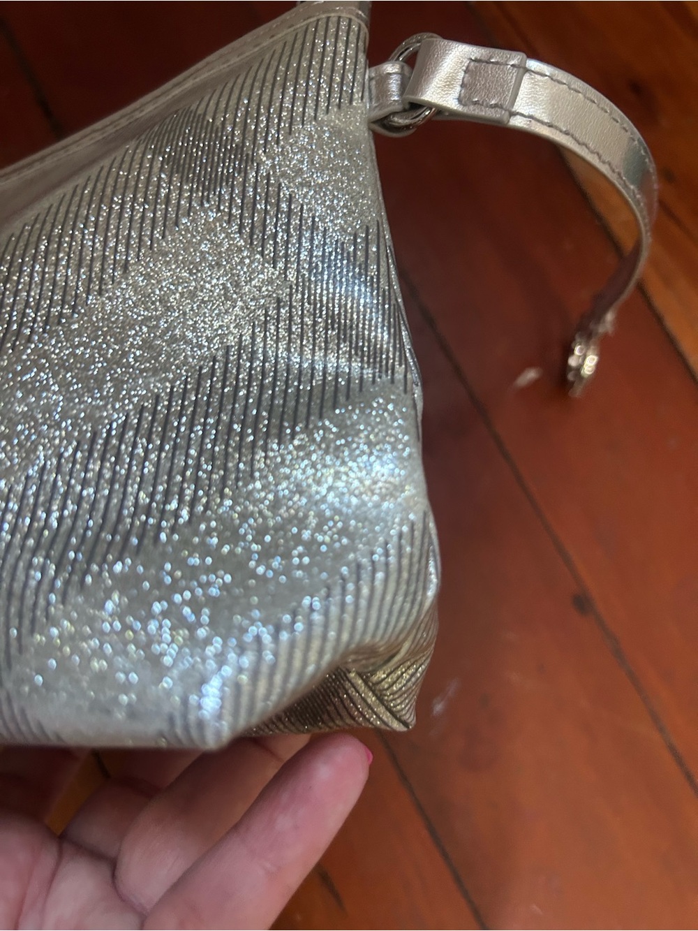 Burberry Silver Metallic Cosmetic Pouch - Picture 9 of 16